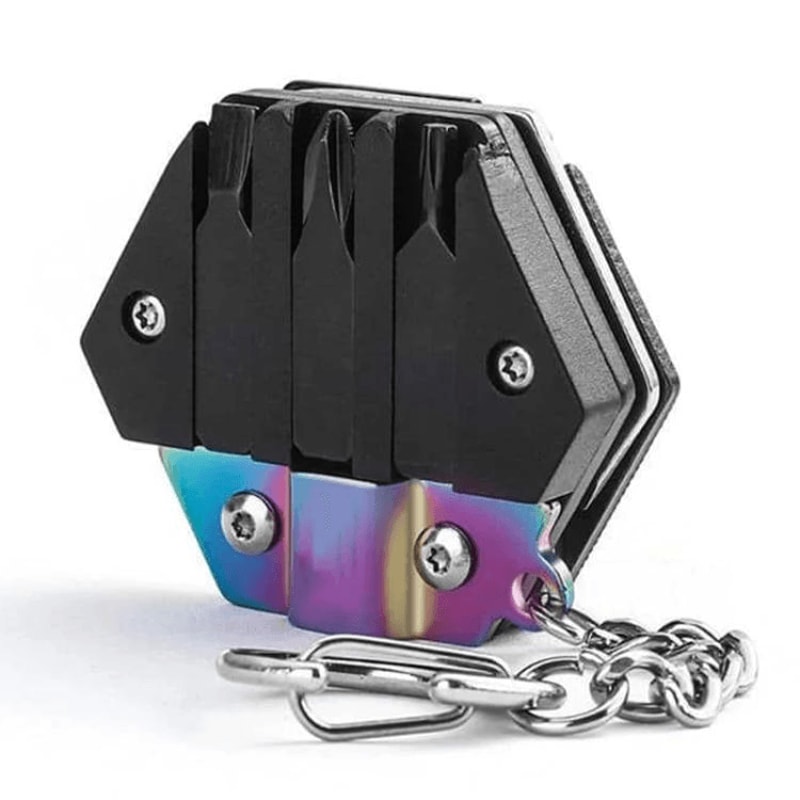 Compact EDC Multi Tool Knife With Screwdriver Bottle Opener Stainless Steel Pocket Tool 10