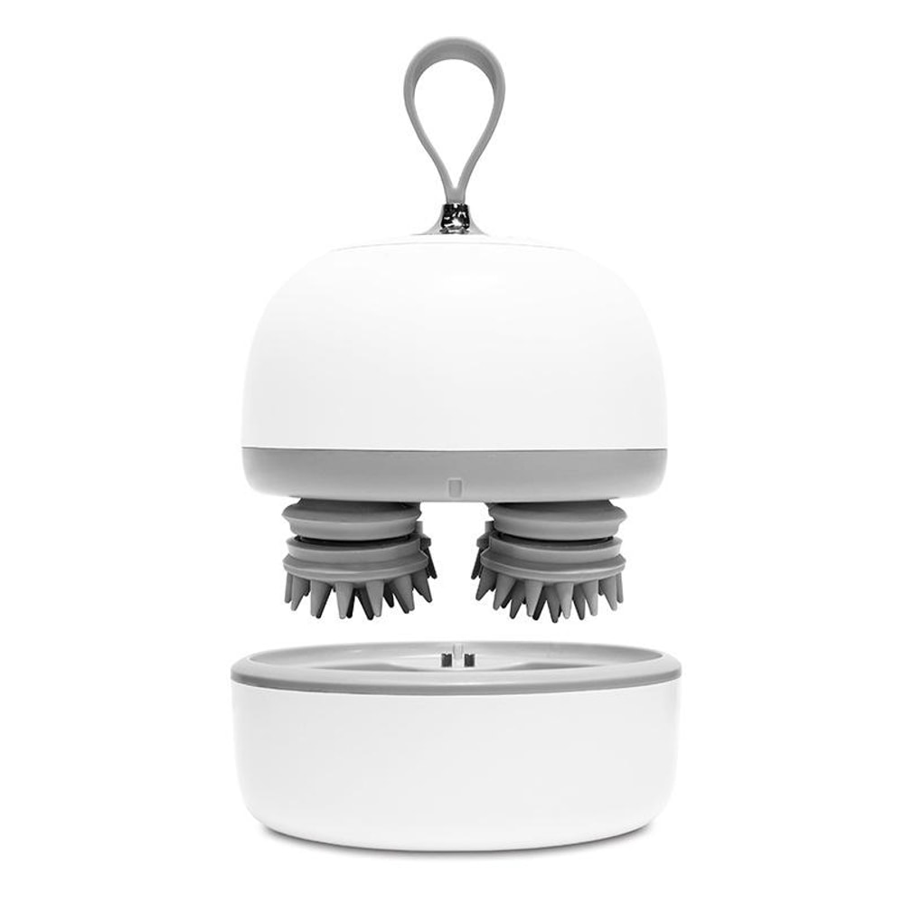 Electric Scalp Massager With Silicone Nodes Portable Head Massager For Stress Relief Hair Care 6