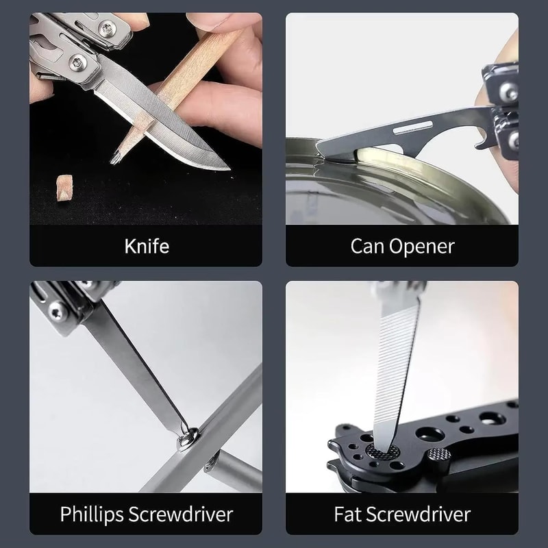 Mini Multitool 10 In 1 Compact Pocket Knife EDC Keychain Tool 5