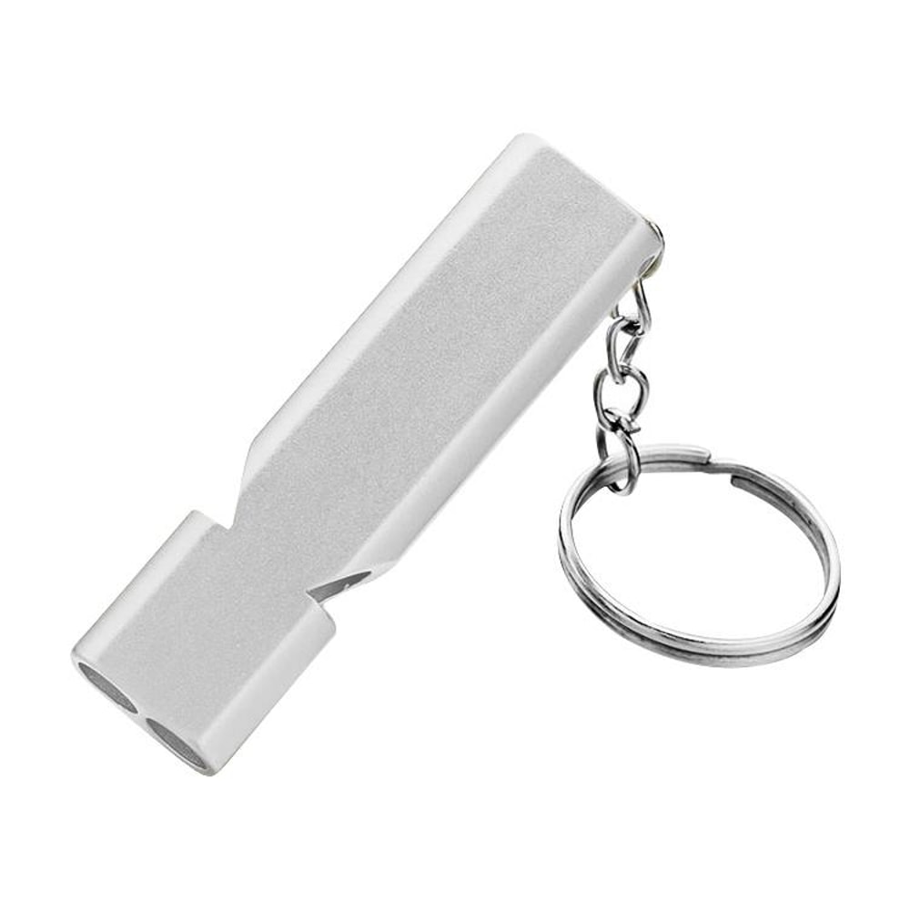 Aluminum Survival Whistle With Key Ring Loud Double Tube Emergency Safety Whistle For Kids Outdoor 1