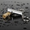Aluminum Survival Whistle With Key Ring Loud Double Tube Emergency Safety Whistle For Kids Outdoor 6
