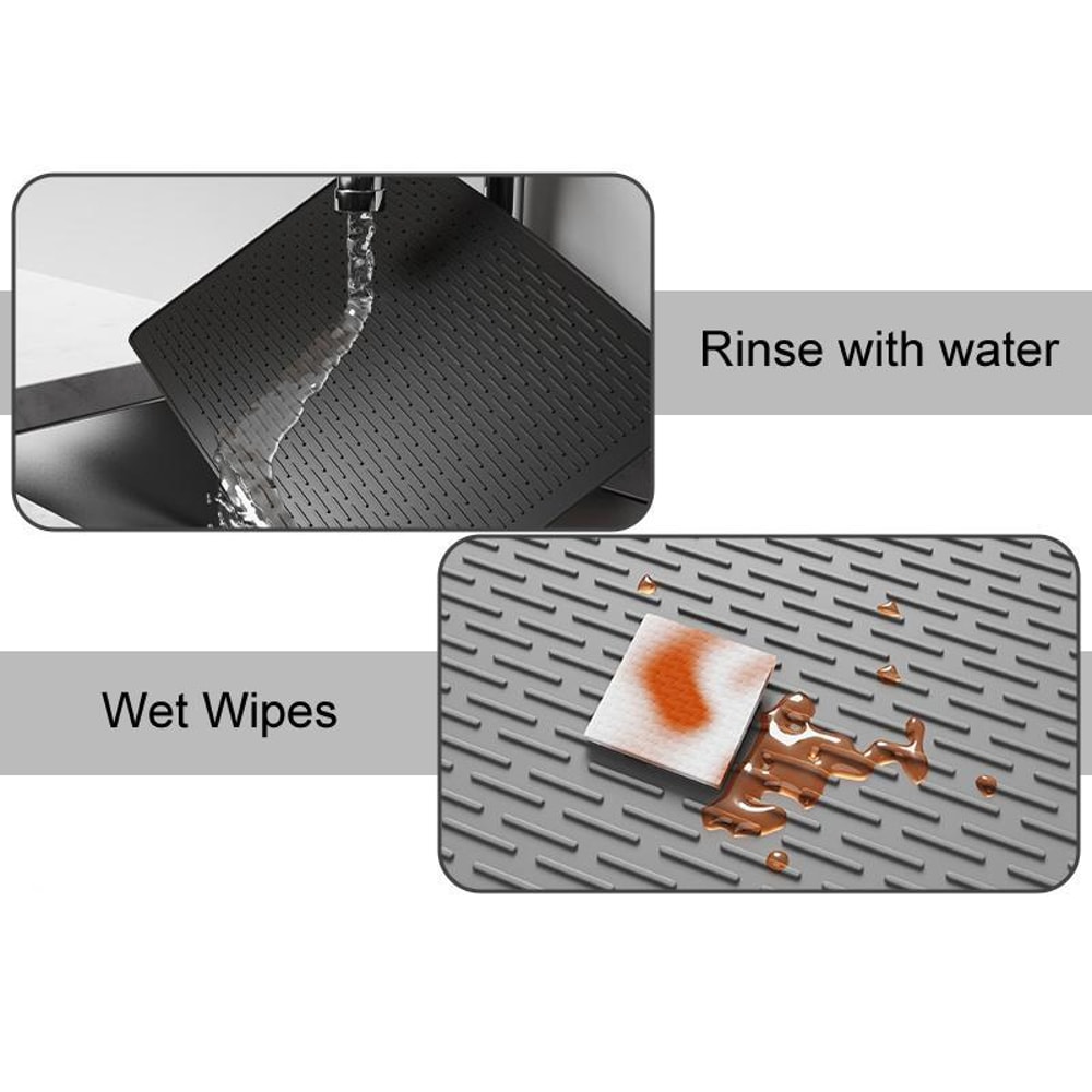 Large Silicone Stove Mat Heatresistant Countertop Protector Dish Drying Mat 2