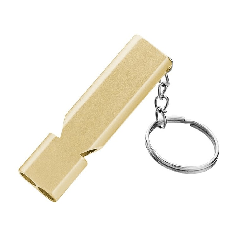 Aluminum Survival Whistle With Key Ring Loud Double Tube Emergency Safety Whistle For Kids Outdoor 8