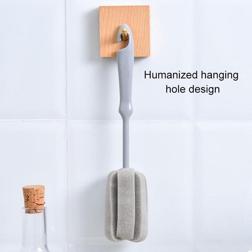 Long Handle Bottle and Cup Cleaning Brush with Sponge Head Insulated Cup and Baby Bottle Cleaner