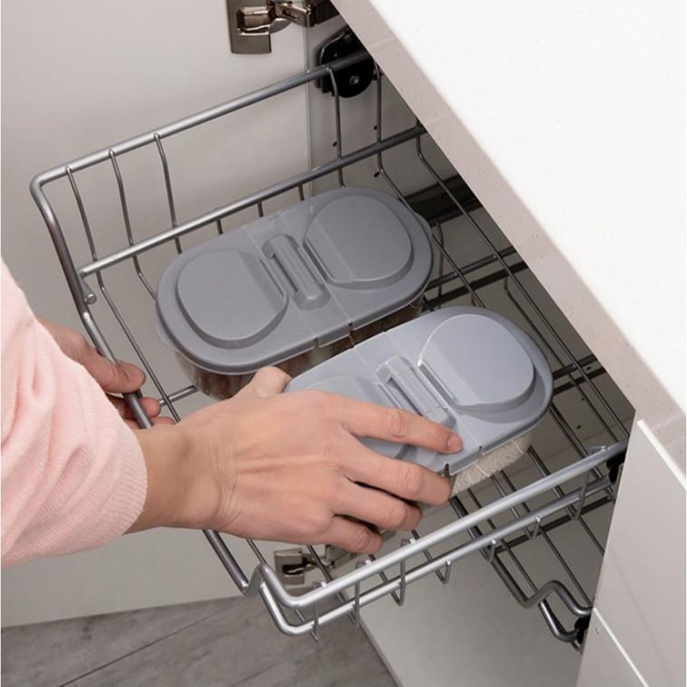 Double Grid Sealed Food Storage Containers Refrigerator Organizer for Multigrain and Kitchen Storage