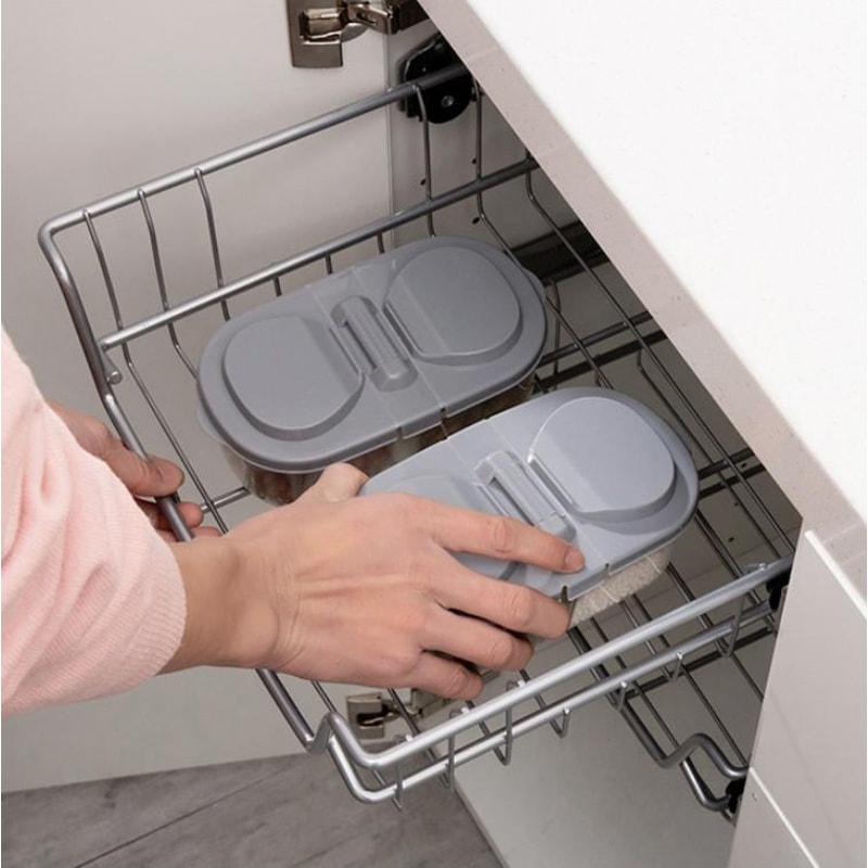 Double Grid Sealed Food Storage Containers Refrigerator Organizer for Multigrain and Kitchen Storage