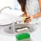 Kitchen Dish Soap Dispenser with Sponge Pump, Soap Scrubber & Liquid Detergent Organizer