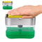 Kitchen Dish Soap Dispenser with Sponge Pump, Soap Scrubber & Liquid Detergent Organizer
