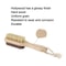 Wooden Foot Scrubber with Pumice Stone and Bristle Brush