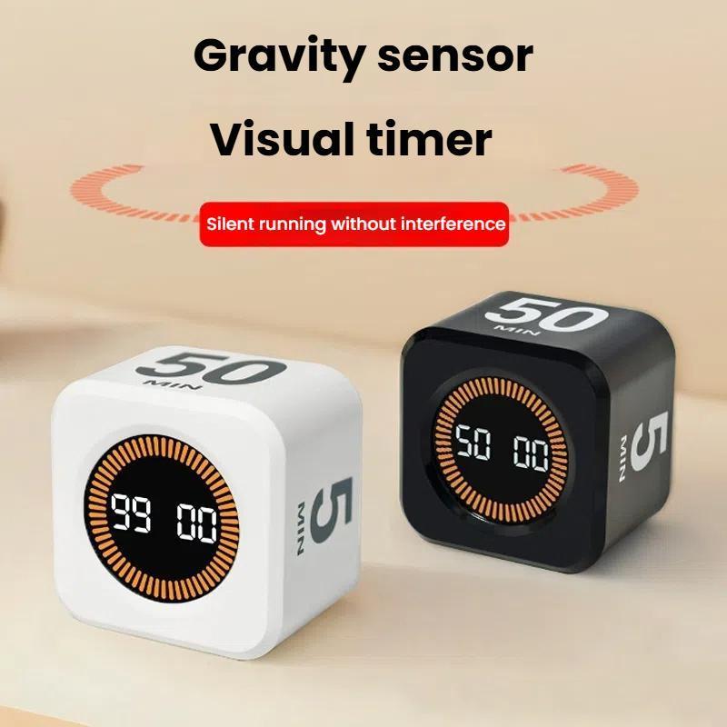 Smart Flip Cube Visual Timer With Gravity Sensing For Study Fitness And Focus 2
