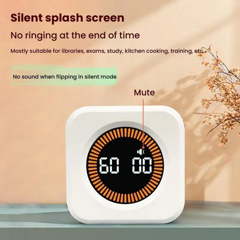 Smart Flip Cube Visual Timer With Gravity Sensing For Study Fitness And Focus 4