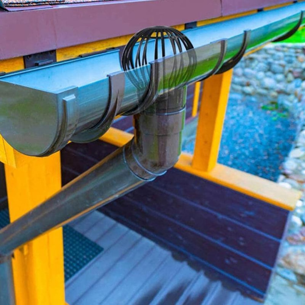 Roof Gutter Guard Cover With Drain Filter Stopper For Leaves And Debris Protection 4