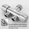 304 Stainless Steel Washing Machine Faucet Splitter Dual Outlet Adapter With Independent Valves 1