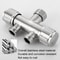 304 Stainless Steel Washing Machine Faucet Splitter Dual Outlet Adapter With Independent Valves 1