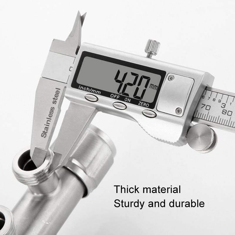 304 Stainless Steel Washing Machine Faucet Splitter Dual Outlet Adapter With Independent Valves 2