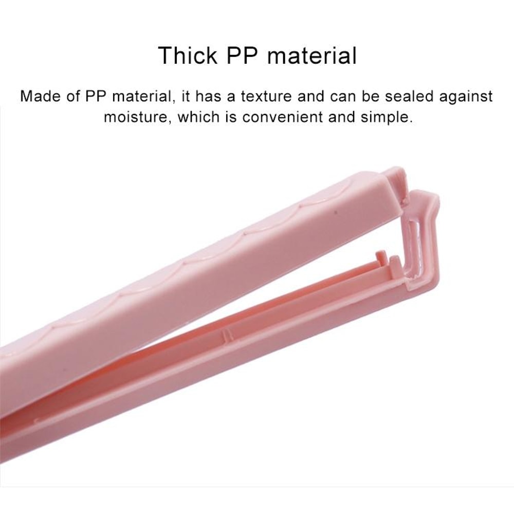 Pink Love Heart Snack Bag Clips, Plastic Food Storage Sealing Clips for Kitchen Snacks & Freshness