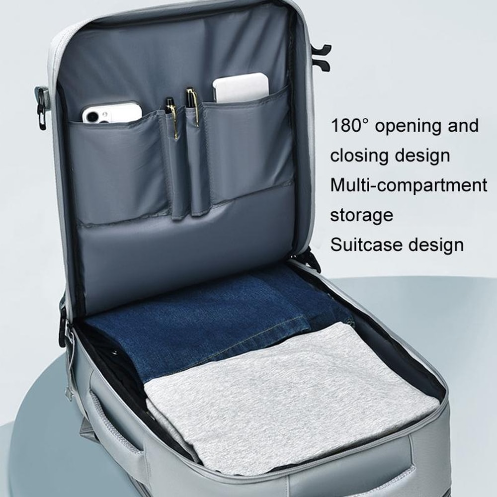 Large Capacity Travel Backpack With Laptop Shoe Compartment For Business And Weekend Trips 1