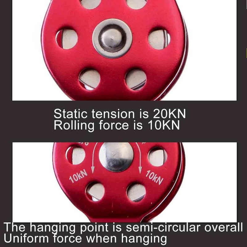 Aluminum Alloy Climbing Pulley For Rope Systems Lightweight Mountaineering Pulley Gear 5