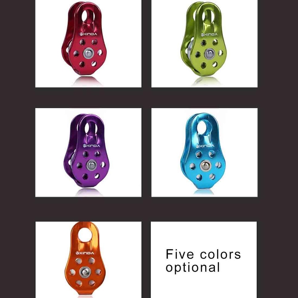 Aluminum Alloy Climbing Pulley For Rope Systems Lightweight Mountaineering Pulley Gear 7