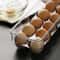 Stackable Egg Storage Box with Lid Refrigerator Egg Tray Organizer for Kitchen Fridge PET
