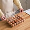 Stackable Egg Storage Box with Lid Refrigerator Egg Tray Organizer for Kitchen Fridge PET