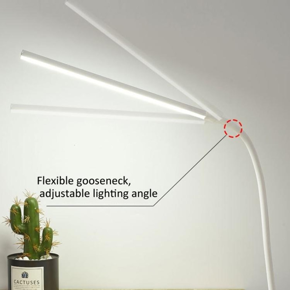 USB ClipOn LED Desk Lamp With Flexible Gooseneck Adjustable Brightness For Reading And Work 3