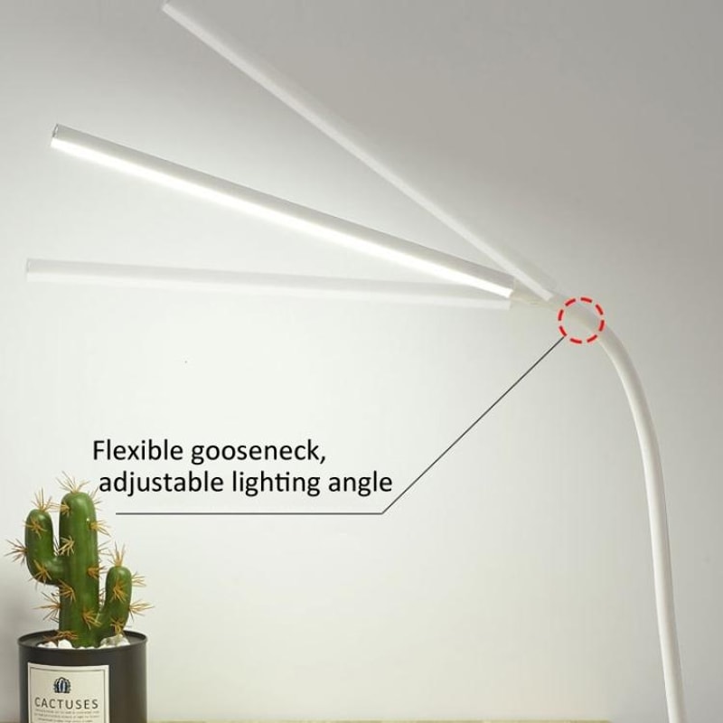 USB ClipOn LED Desk Lamp With Flexible Gooseneck Adjustable Brightness For Reading And Work 3