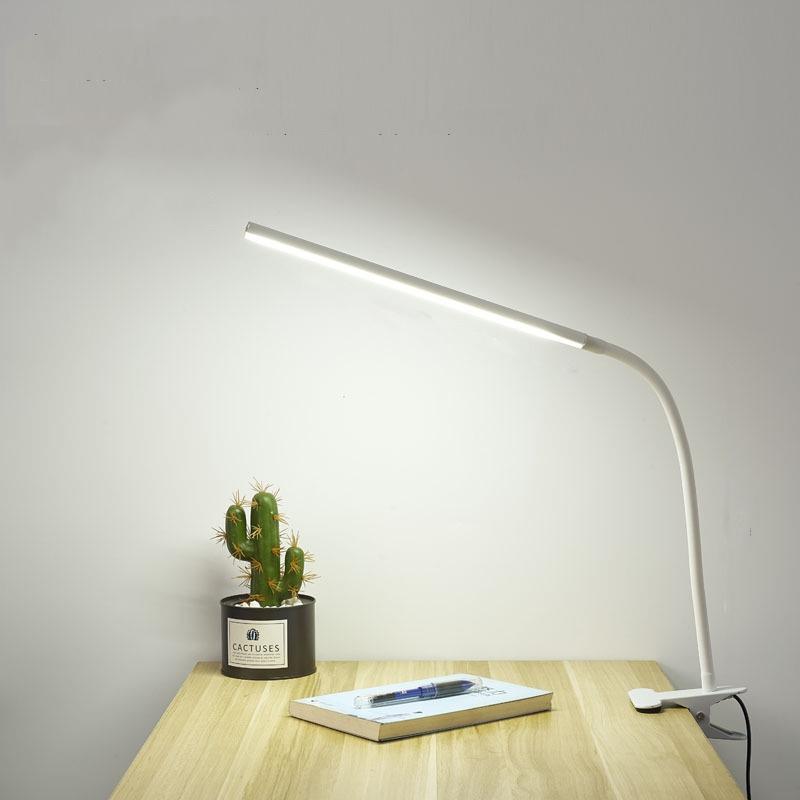 USB ClipOn LED Desk Lamp With Flexible Gooseneck Adjustable Brightness For Reading And Work 6