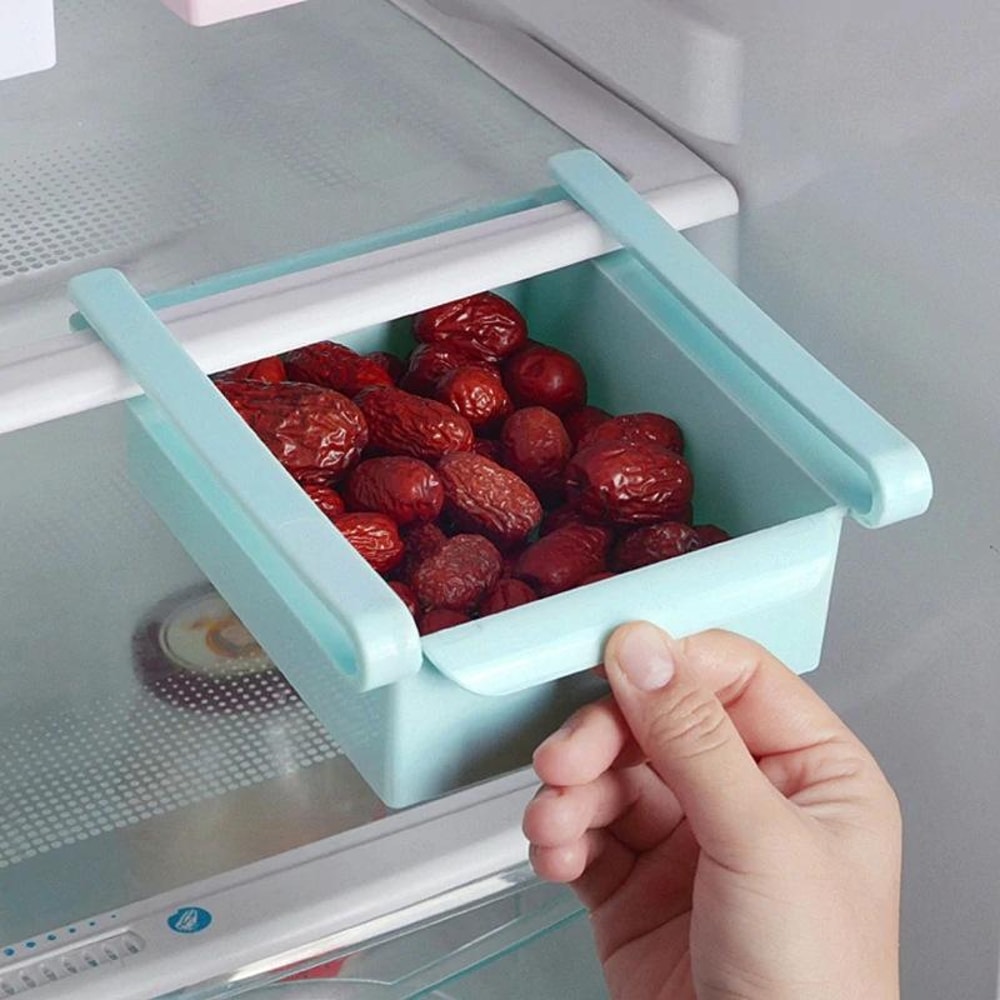 Multifunction Pull-Out Refrigerator Storage Rack & Fridge Freezer Drawer Organizer Shelf Holder