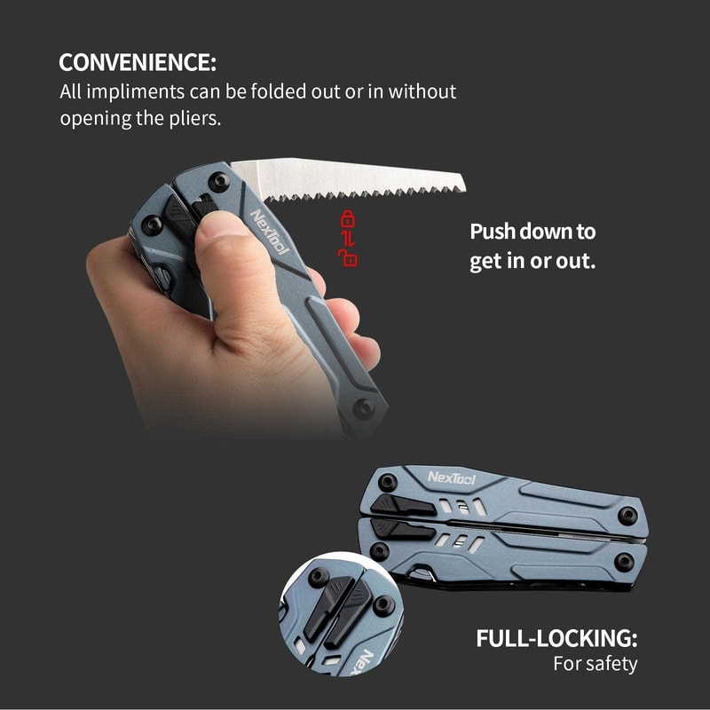 14 In 1 Camping Multi Tool Folding Pliers With Scissors Bits 4
