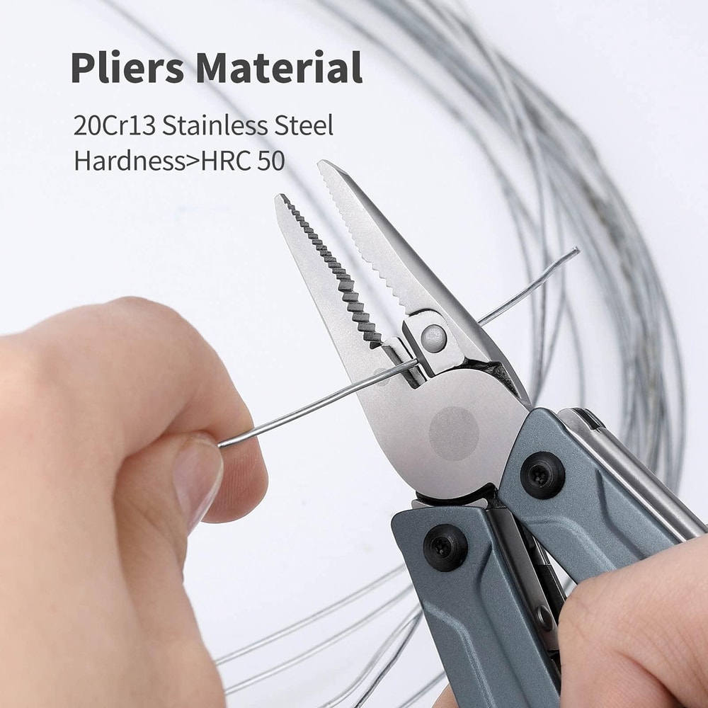 14 In 1 Camping Multi Tool Folding Pliers With Scissors Bits 5