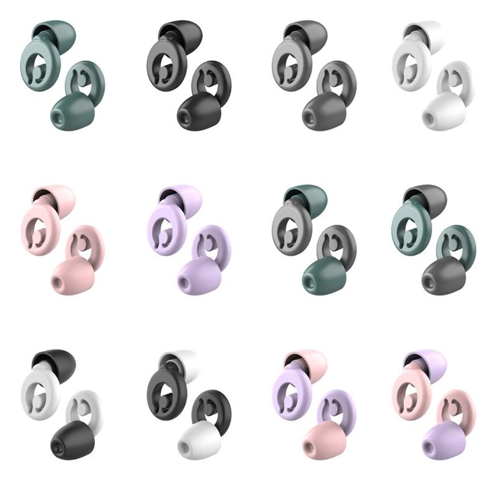 Silicone Noise Reducing Earplugs For Sleeping Swimming Waterproof Soundproof Comfort Fit 1