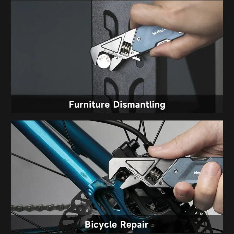 6 In 1 Portable Multi Tool Adjustable Wrench With Knife Screwdriver Bottle Opener 8