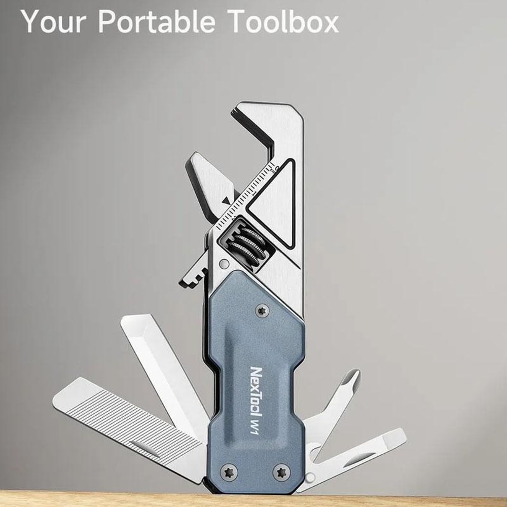 6 In 1 Portable Multi Tool Adjustable Wrench With Knife Screwdriver Bottle Opener 7
