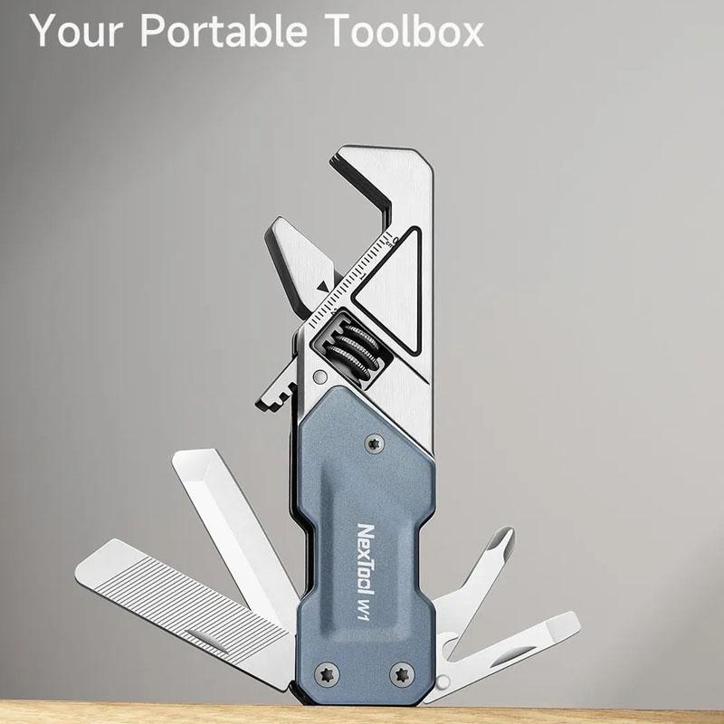 6 In 1 Portable Multi Tool Adjustable Wrench With Knife Screwdriver Bottle Opener 7