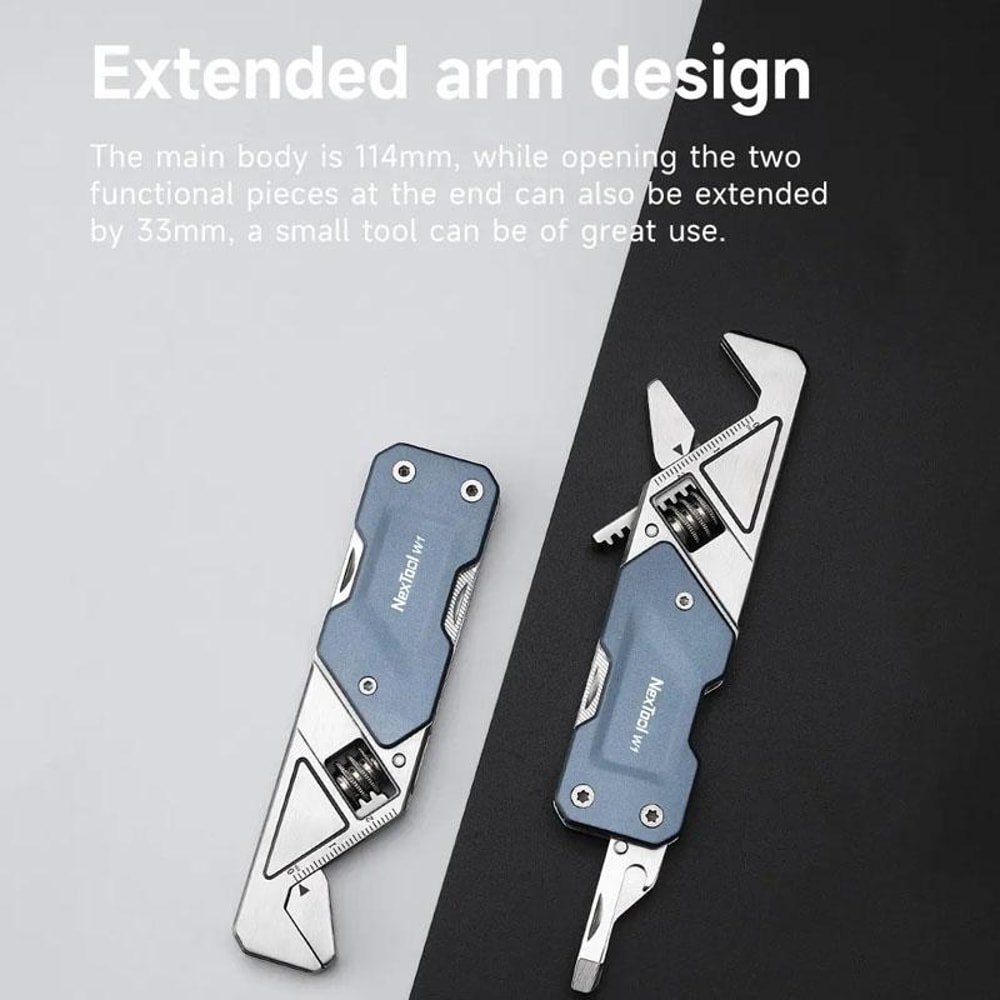 6 In 1 Portable Multi Tool Adjustable Wrench With Knife Screwdriver Bottle Opener 5