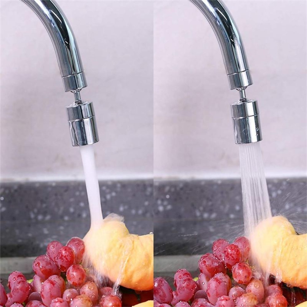 Dual Function Kitchen Faucet Aerator Bubbler Splash Proof Copper ABS Filter Nozzle