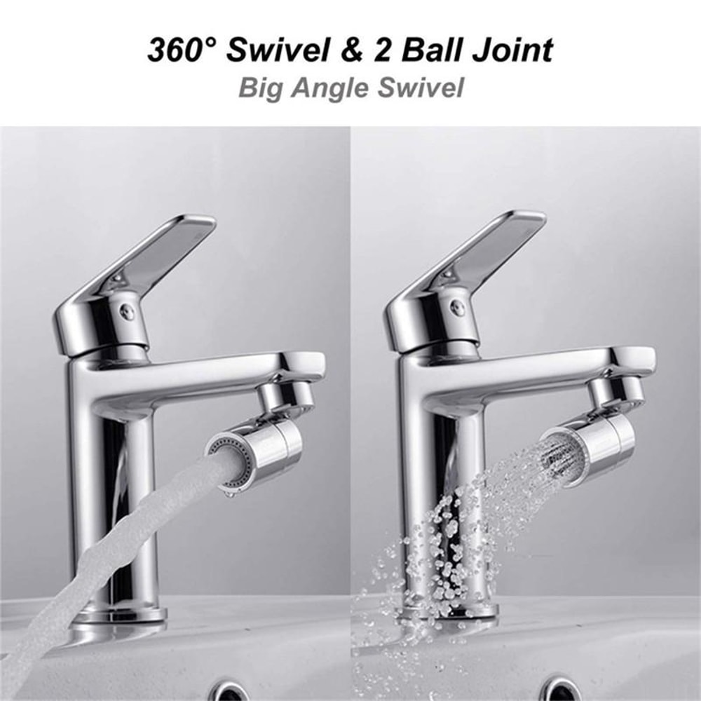 Dual Function Kitchen Faucet Aerator Bubbler Splash Proof Copper ABS Filter Nozzle