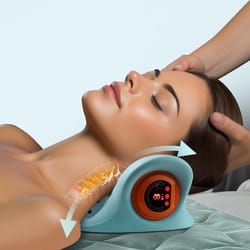 smart ems neck & shoulder massager with heat for deep pain relief