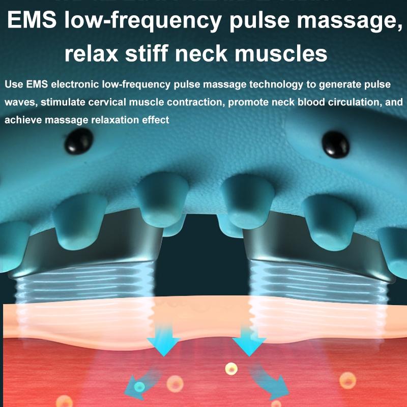 Smart EMS Neck Shoulder Massager With Heat For Deep Pain Relief 4
