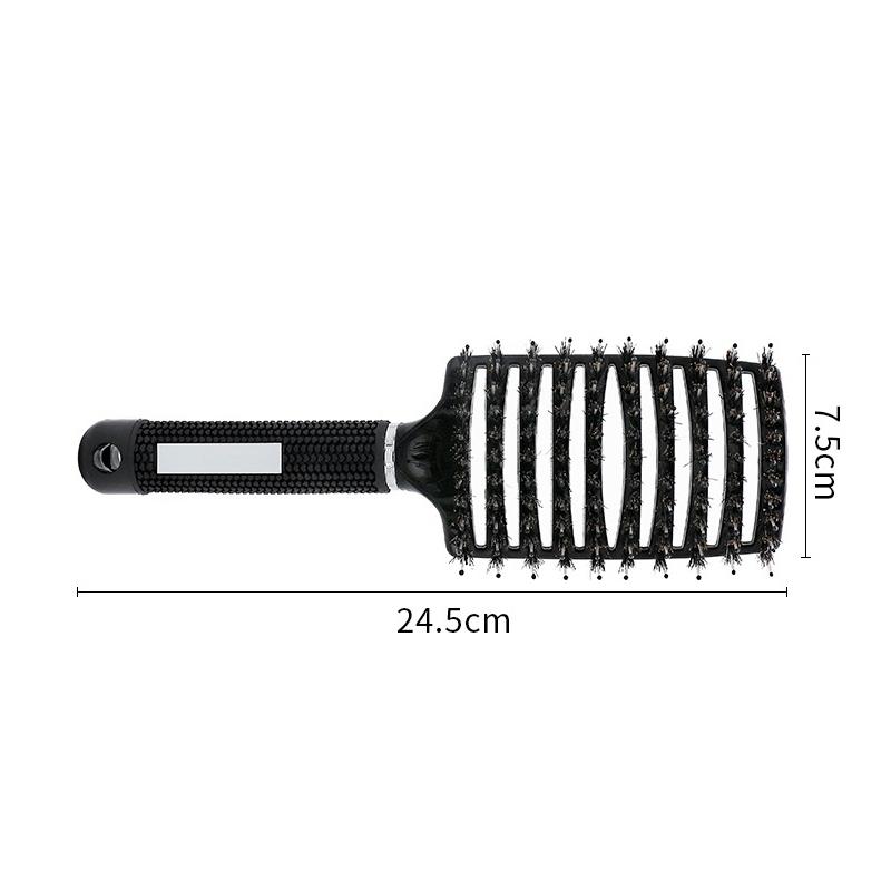 Curly Detangle Hair Brush For Salon Hairdressing Nylon Bristle Scalp Massage Comb Perfect For Women 6