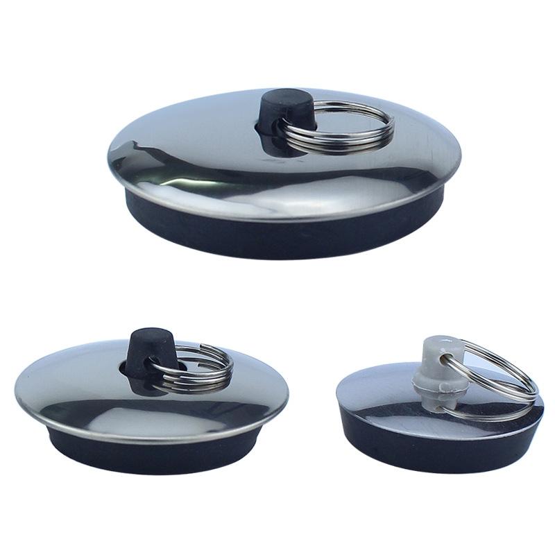 Rubber Sink & Bathtub Drain Stopper Plug Set Kitchen Bathroom Water Seal Plugs