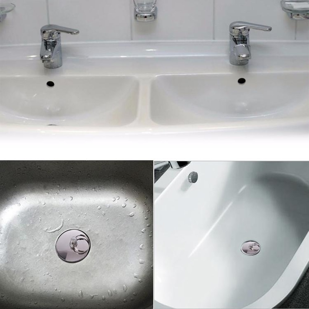 Rubber Sink & Bathtub Drain Stopper Plug Set Kitchen Bathroom Water Seal Plugs