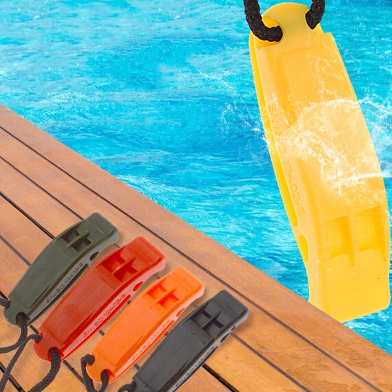 Premium Outdoor Dual Frequency Survival Whistle With Lanyard 7