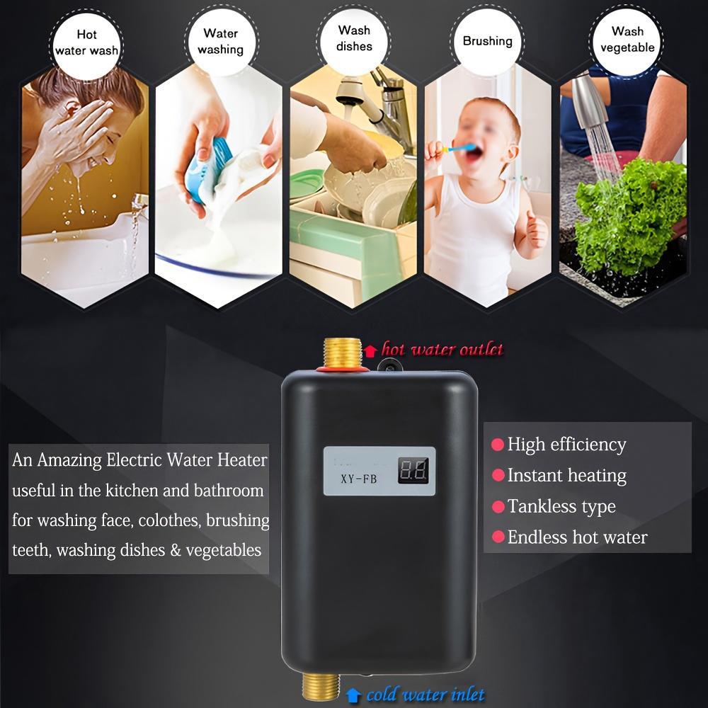 Tankless Electric Water Heater For Kitchen And Bathroom Instant Hot Water 6