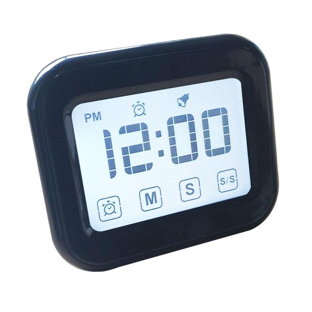Digital Kitchen Timer Large LCD Touch Screen Alarm Clock with Night Light for Cooking Baking