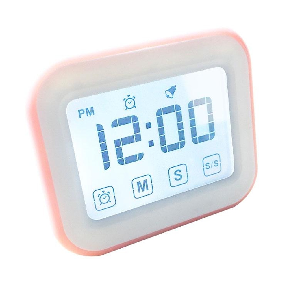 Digital Kitchen Timer Large LCD Touch Screen Alarm Clock with Night Light for Cooking Baking