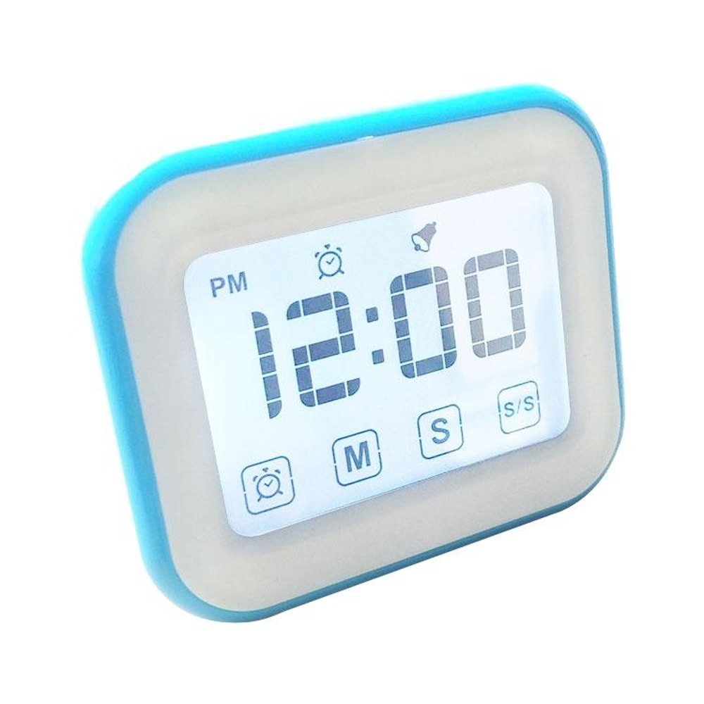 Digital Kitchen Timer Large LCD Touch Screen Alarm Clock with Night Light for Cooking Baking