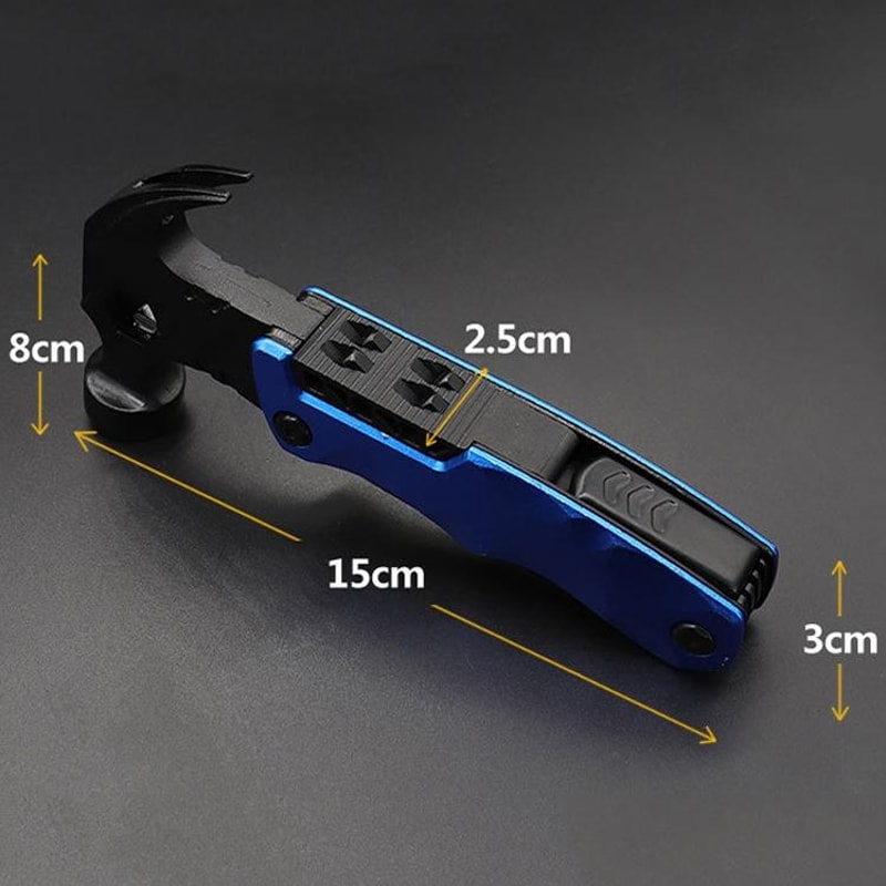 4 In 1 Foldable Survival Hammer Car Emergency Tool With Glass Breaker Outdoor Multi Tool 4