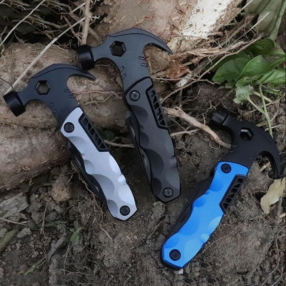 4 In 1 Foldable Survival Hammer Car Emergency Tool With Glass Breaker Outdoor Multi Tool 7